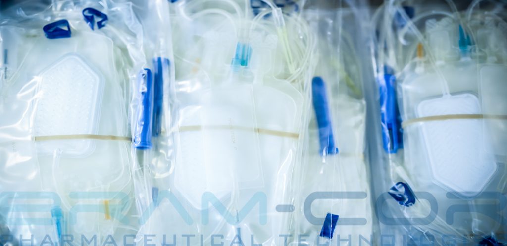 BRAM-COR TurnkeyProject - empty blood bags and drips in airtight packs